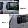 Für Volkswagen VW Polo 5-Türer Schrägheck MK4 9N 2002-2008 Auto Heckklappen-Lüftungsgitter Seitenjalousie Abdeckung Zierleiste Aufkleber Lüftungsschaufel ABS