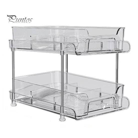 

Прозора полиця для зберігання косметики. Просте встановлення. Багатоцільова прозора шафа. Органайзер. Висувна стійка. чистий