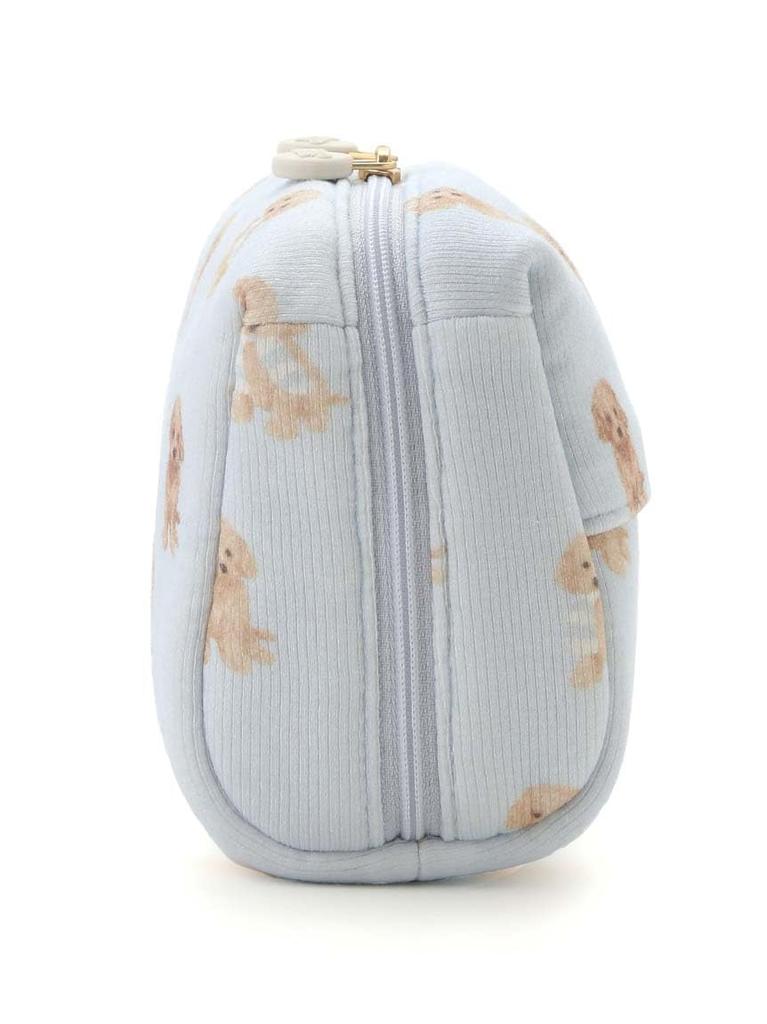 Toy Poodle Pattern Square Pouch PWGB251648 BLU [Gelato Pique]