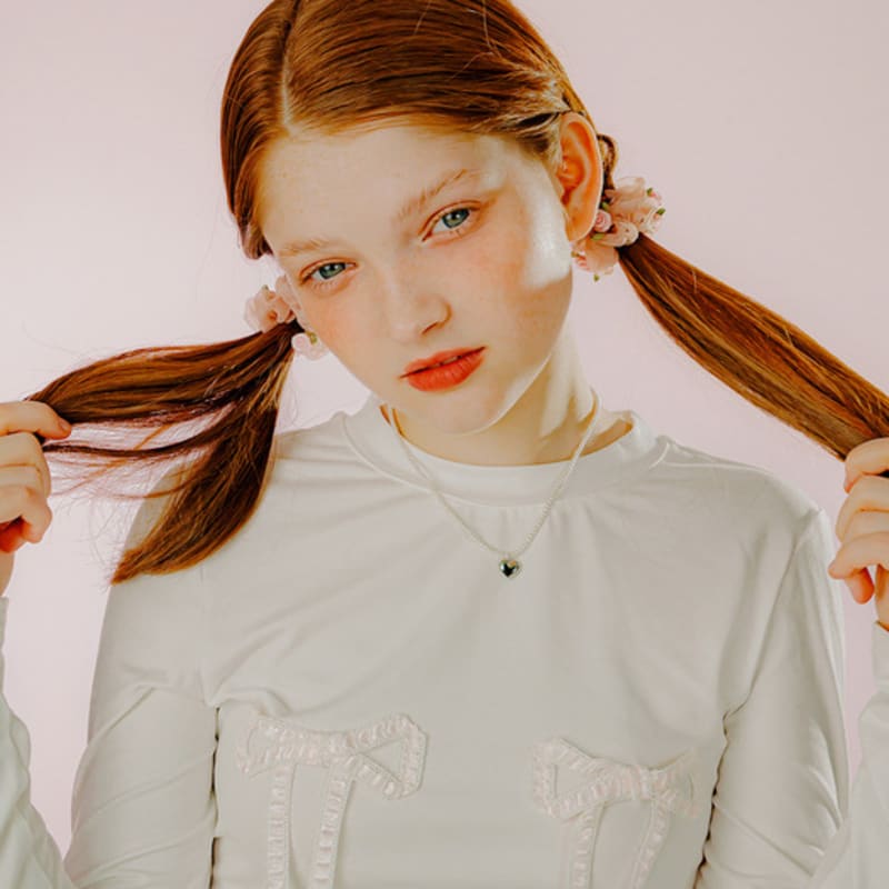 Mellotory Mini Rose See-through Scrunchie (light Pink)