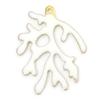 5 Piece Brass Enamelled Sequins Charms Brass Color Multicolor Coral Enamel Pendants For DIY Necklace Jewelry Making 20mm x 15mm