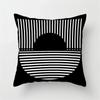 Office Sofa Car Cushion Cover Cartoon Black and White Simple Line Printing Luxury Home Decoration Pillow Cover