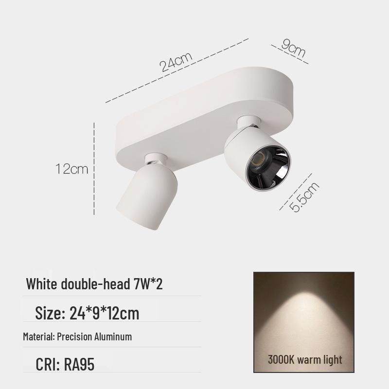 Adjustable Anti-Glare Folding Ceiling Spotlight with High Color Rendering for Household or Picture Lighting