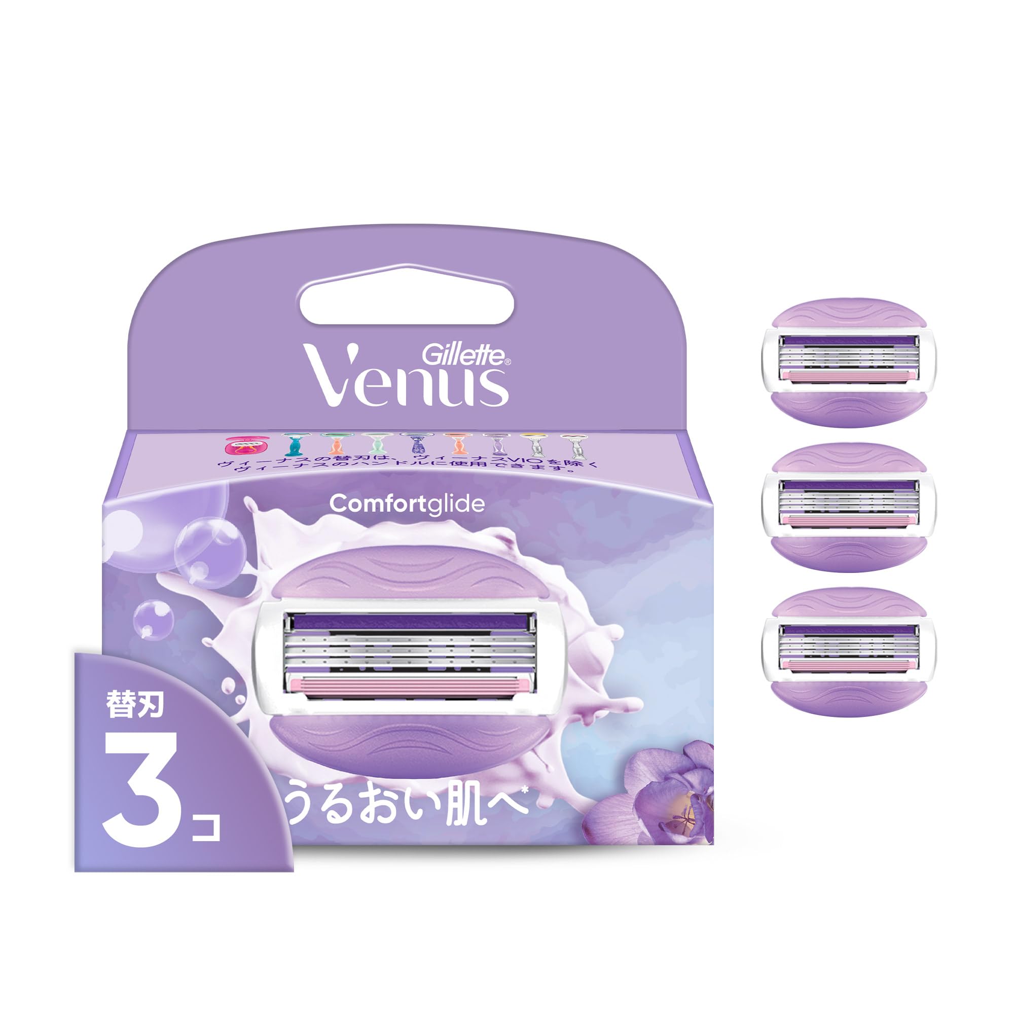 

Venus Violet Scent 3 Сменные кассеты для увлажняющей бритвы для женщин