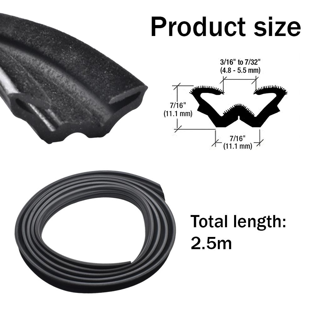 

2.5m CRL Flexible Flocked Rubber Glass Run Channel Universal for ford 2 and 4 door sedans Buses and RV Windows Car Accessories 2.5m