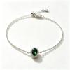 Womens Colorful Gemstone Bracelet Adjustable Oval Gem Jewelry