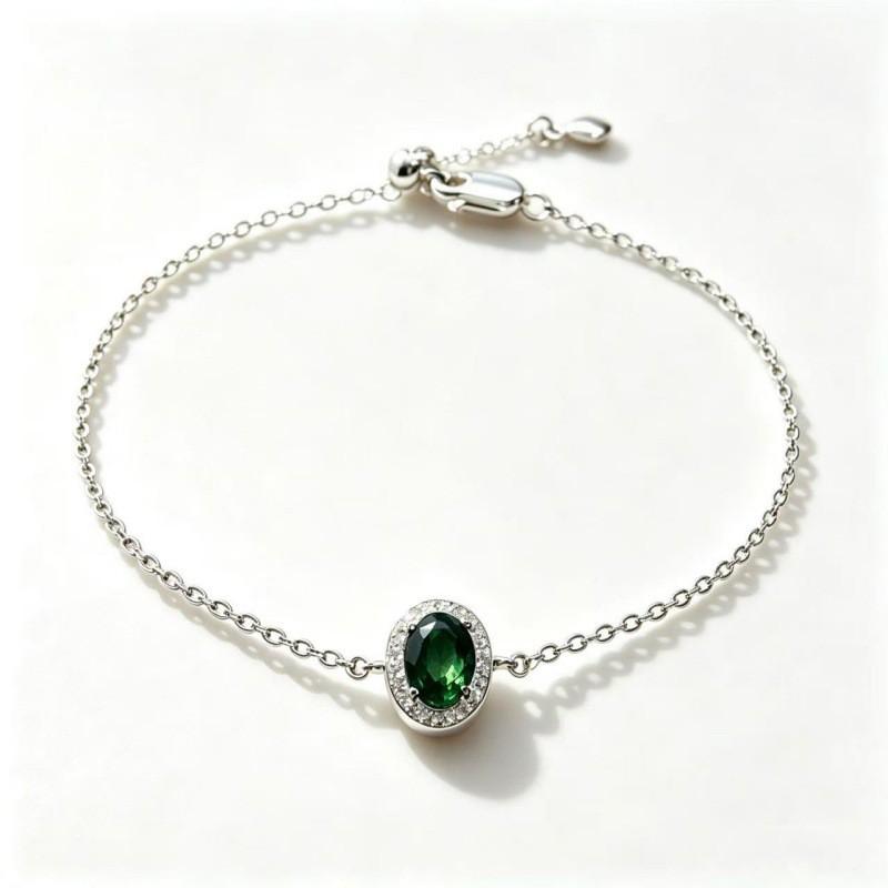 Womens Colorful Gemstone Bracelet Adjustable Oval Gem Jewelry