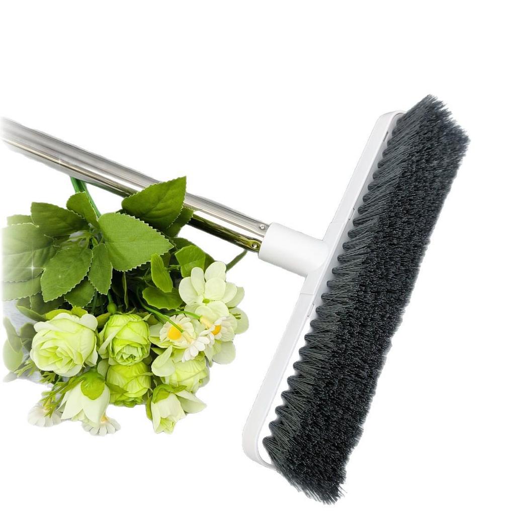 Long Handle Stiff Bristle Brush for Bathroom, Floor, Tile, Grout, and Corner Cleaning