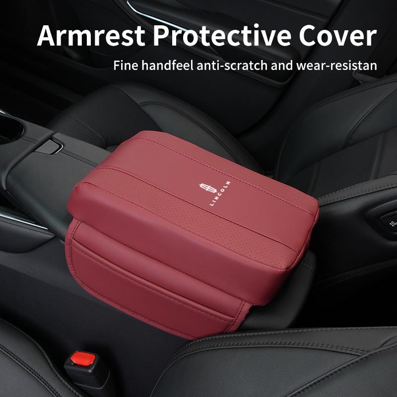 Car Armrest Box Booster Pad with Storage Bag Auto Accessories For Lincoln MKZ MKX Aviator Navigator Continental Corsair MKC MKT hpo0