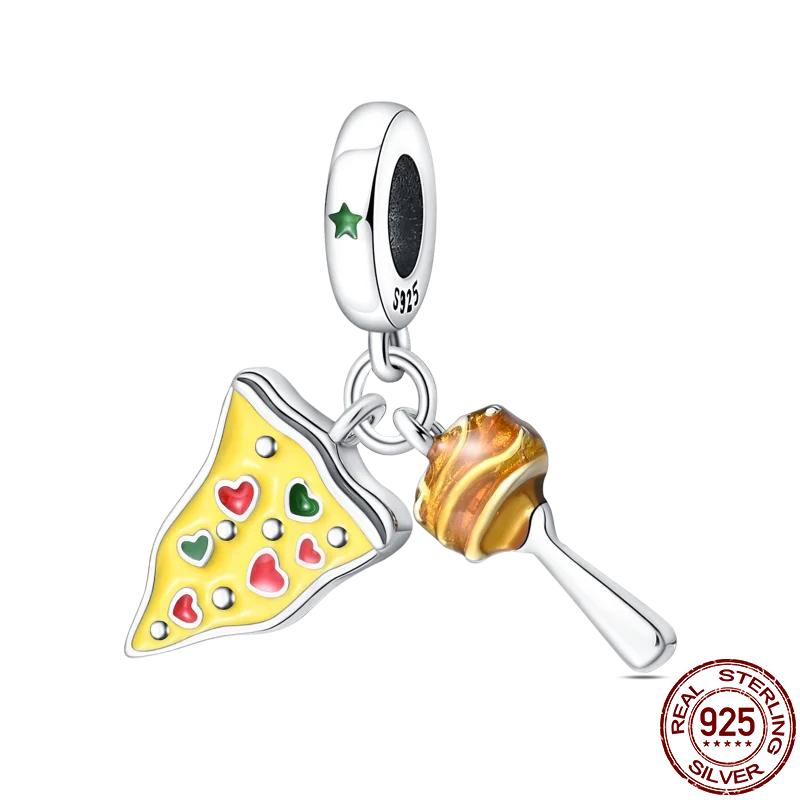 Copper Chocolate Candy Coffee Strawberry Cake Afternoon Tea Charms Beads Fit 4Mm Hole Diamete Bracelets Diy Jewelry