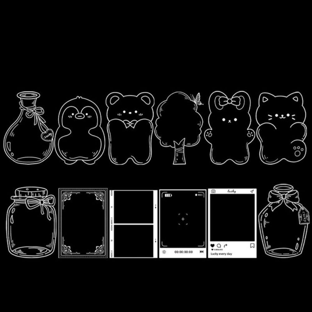 

Embossed Marking Sticker Flower Page Bookmark Transparent Pressed Flower Bookmark