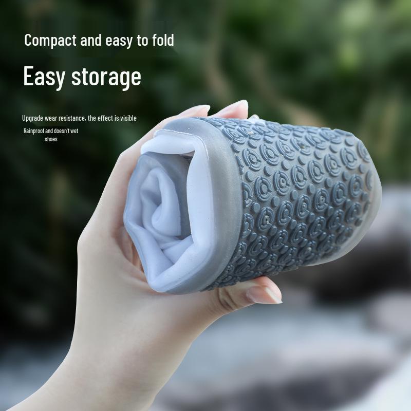 Women's Waterproof Non-Slip Silicone Rain Boots - Reusable, Rainproof, Wear-Resistant, Thickened Overshoes for Adults