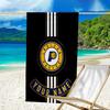 Custom Name Beach Towel Basketball Pacers Neon Art Beach Towel, Soft Microfiber, Gift for Her/Him, Birthday, for Pool, Beach, Travel, Fan Gifts