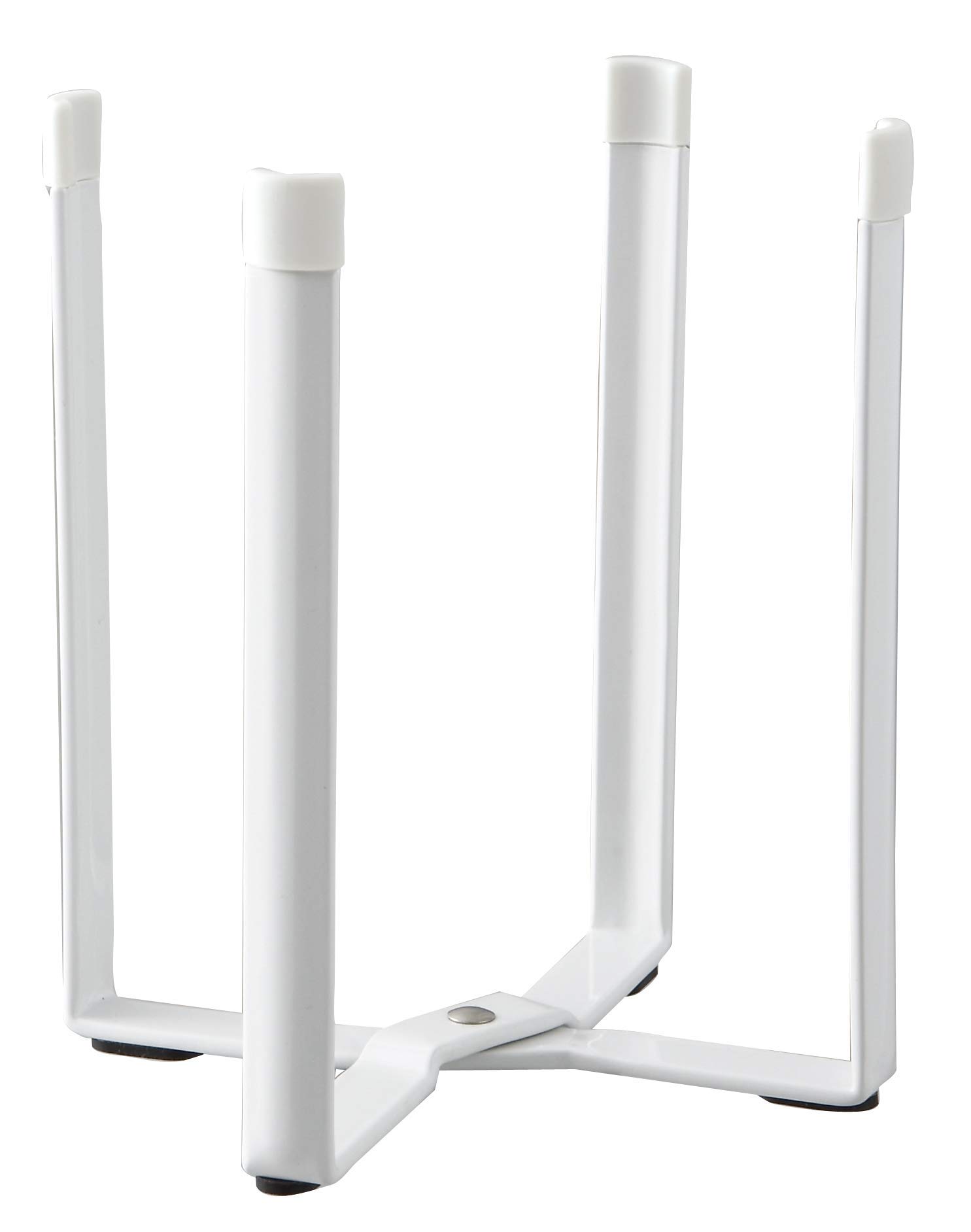 Держатель для эко-пакетов Yamazaki Tower пластик белый прибл Ш12 x Г95 x В165 см Настольное мусорное ведро с треугольным углом и дренажным отверстием Тонкое складное 4840₽