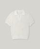 DARO Arko Crochet Polo Knit In White