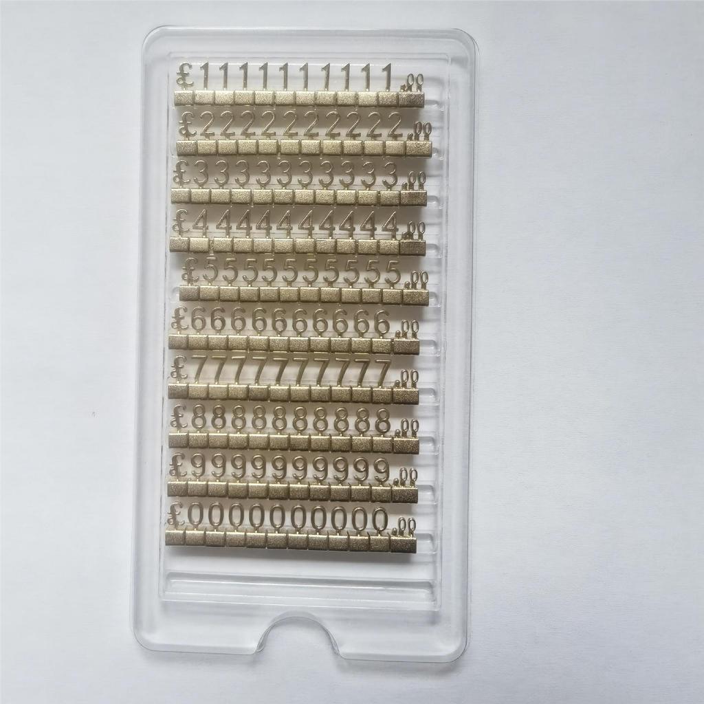 Gold Perfume Metal Currency Price Tags for Jewelry Accessories 3D Ornaments