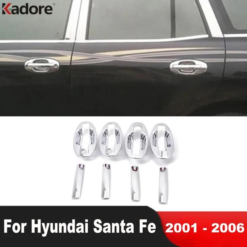 Side Door Handle Bowl Cup Cover Trim For Hyundai Santa Fe 2001 2002 2003 2004 2005 2006 Chrome Car Exterior Accessories