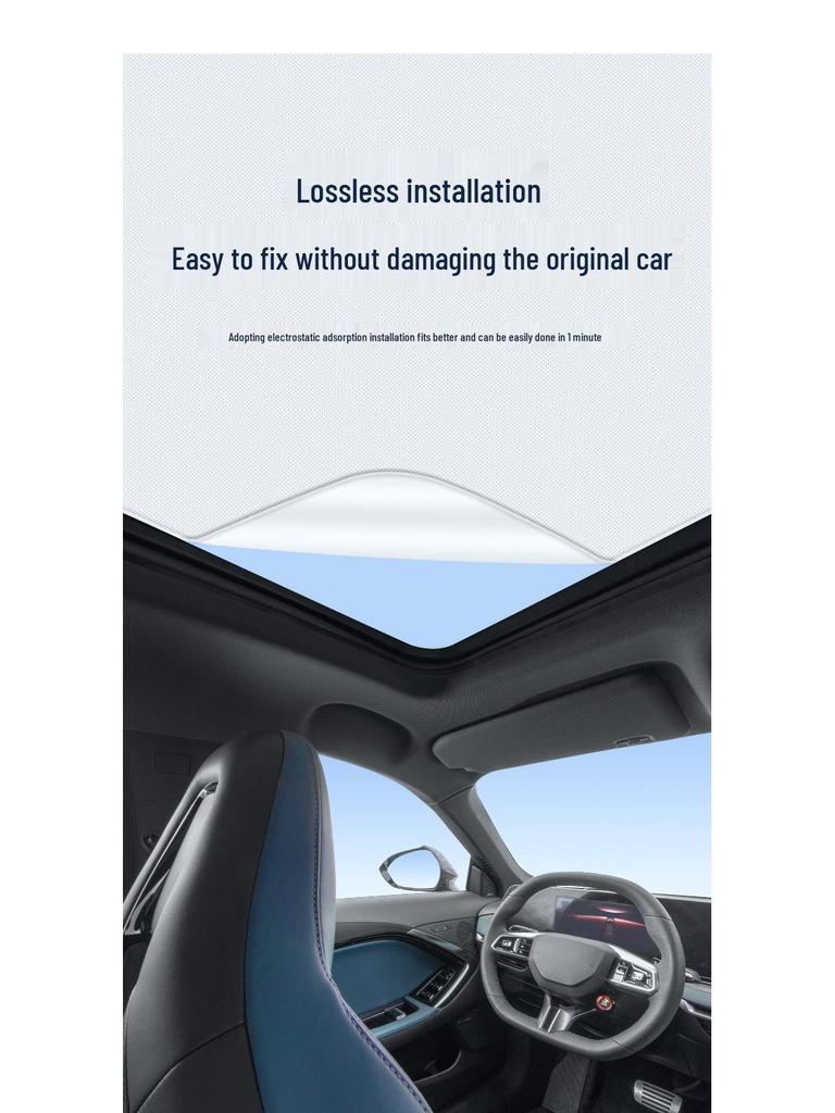 MG7 2023 Sunroof Sunshade: Heat Insulation, UV Protection, Privacy, Opaque.