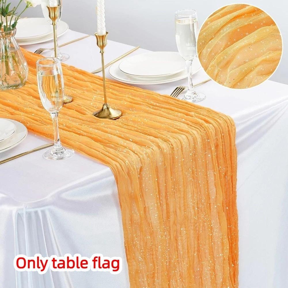Semi-Sheer Cheese Cloth Table Runner Multicolor Shimmer Wedding Table Runner Fine Flash Country Wedding Decoration Wedding Decor