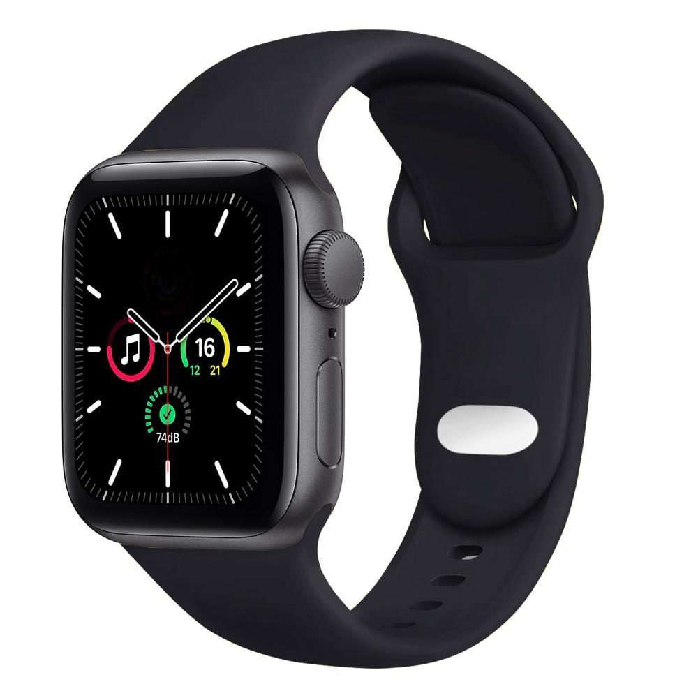 Buy Sport Strap For Apple Watch Band 44mm 40mm 38mm 42mm silicone wristbands  belt women men Bracelet for iwatch Series 6 SE 5 4 3 2 1 at affordable  prices — free shipping, real reviews with photos — Joom