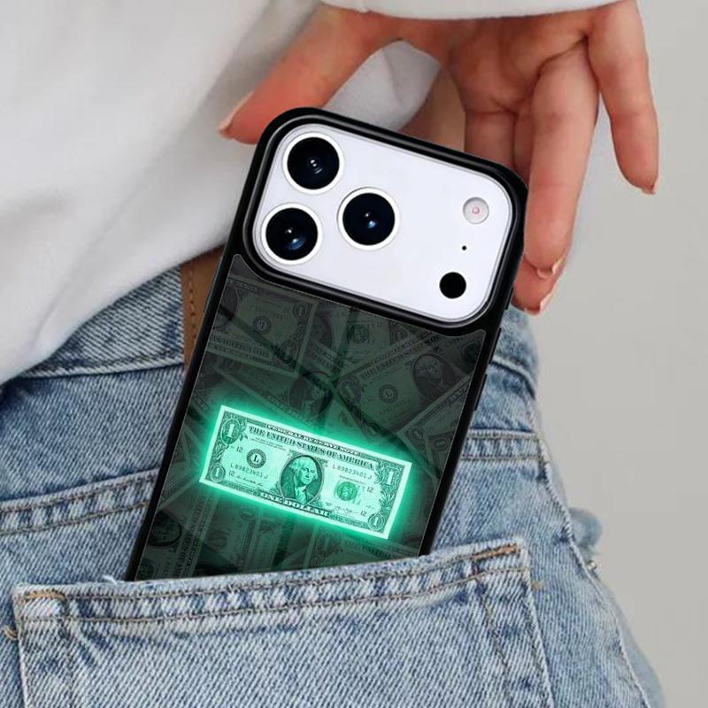 Money Dollars Cash Phone Case for iPhone 17ProMax 12 13 14 15 16e 17 Pro Max Plus Air Cover