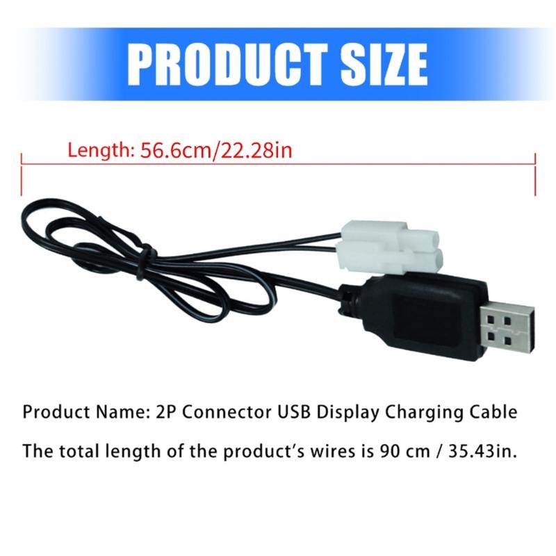 7.2V 250mA 250mA USB Charger Cable KET 2P Connectors for Car Batteries Featuring Safety Protections and Easy Plugs