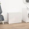 VidaXL Boîte à linge Blanc 88,5x44x66 cm Bois massif de pin 823570