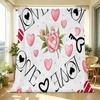 Lightweight Flannel Blanket | Love Floral Series | Soft Warm Cozy for Home, Window Seat Decor & Valentine's Day Gift