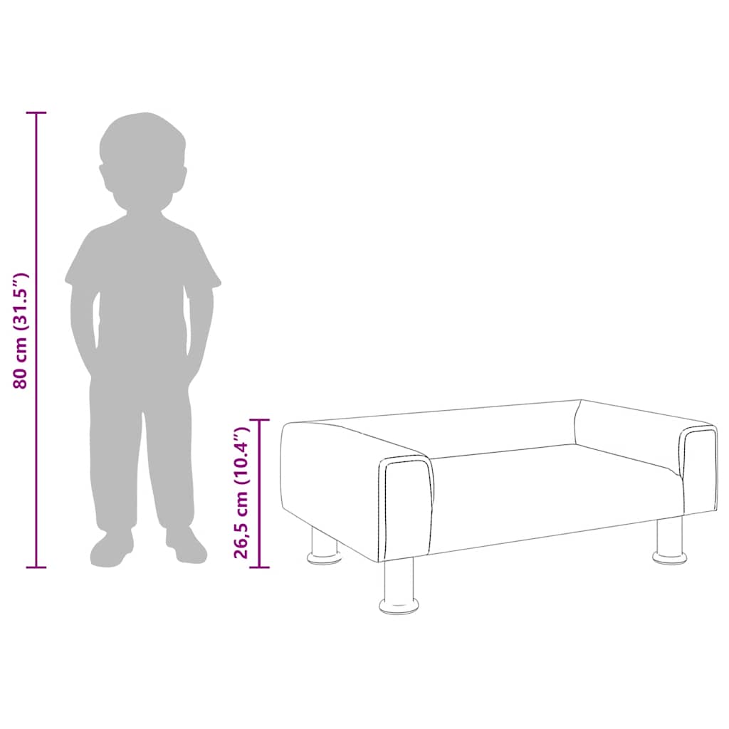 Kids Sofa Black 70x45x26.5 Cm Velvet