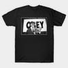 Men Black Print T-shirt They Live Grey No-Cut Transfer Paper Print Cotton Tshirt