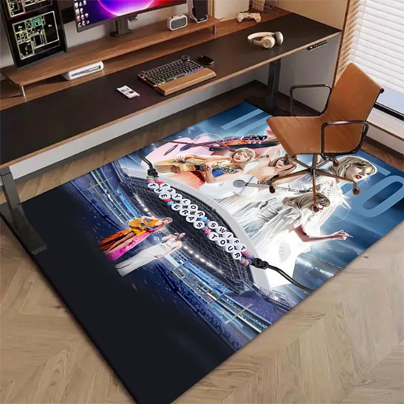 1pc Taylor Swift2 Design Printed Area Rug Carpet for Bedroom Living Room Home Decor Rugs Mat Non Slip Mat Rug for Bedside