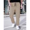 Mens Casual Drawstring Multi Pockets Straight Long Work Cargo Pants