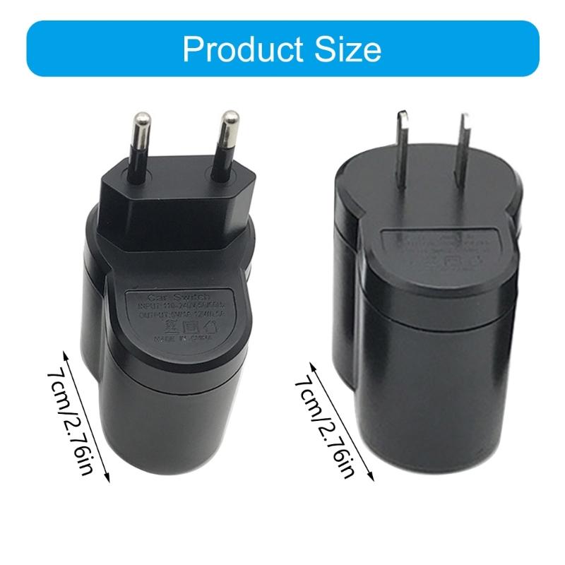 Vehicle Power Adapter Featuring USB Port And Improved Voltages Stability 220V to 12V Converter 12V0.5A/5V1A