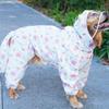 Full Wrap Cut Dog Four Leg Rain Coat Full Coverage Pet Rain Jacket  Outdoor Walking