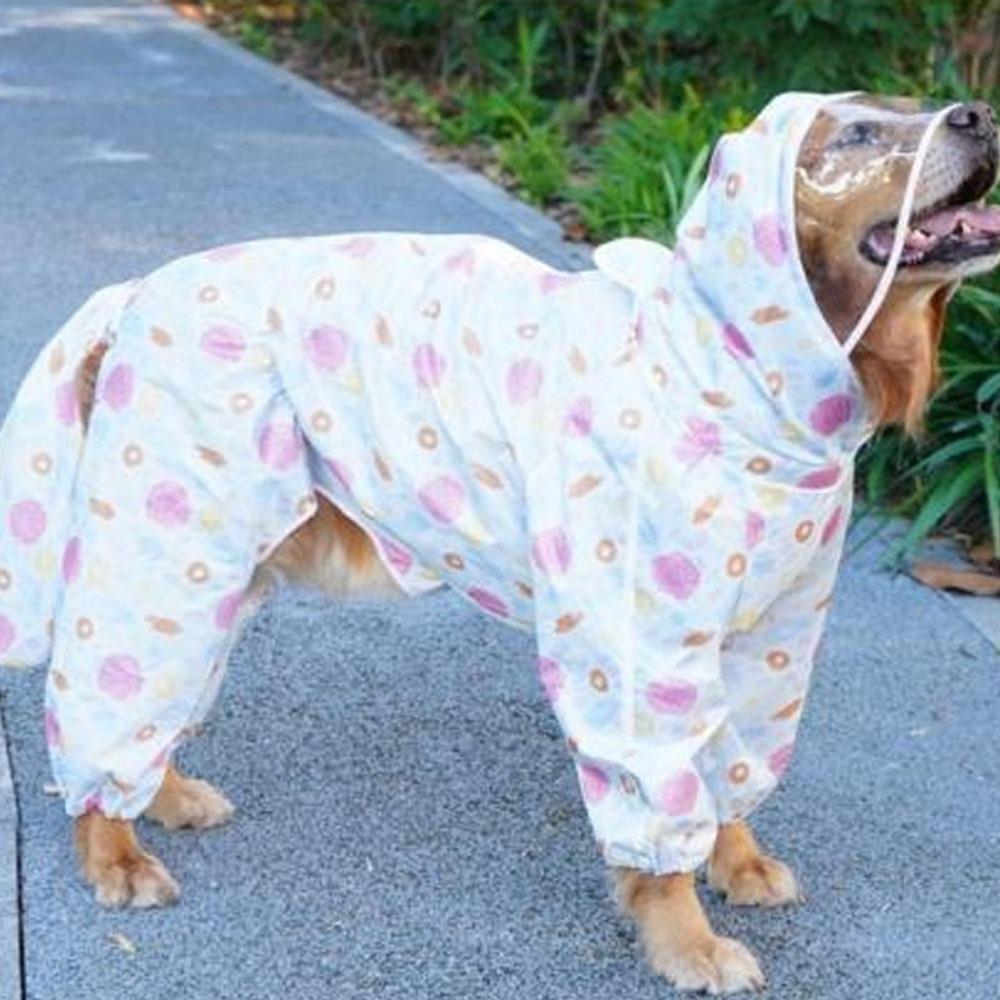 Full Wrap Cut Dog Four Leg Rain Coat Full Coverage Pet Rain Jacket Outdoor Walking