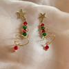 Handmade European & American Christmas Tree Earrings - Festive Holiday Jewelry Gift
