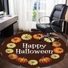 1 Stück Kürbis Halloween Büro Runder Teppich, Unter Bürostühlen Schlafzimmer Wohnzimmer Heimdekoration, Raumdeko, In Verschiedenen Größen Erhältlich