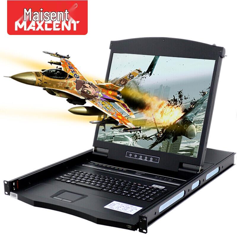 MAXCENT 8-Port USB Rack-Mount KVM Switch with 17-inch LCD
