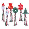 Christmas Pet Cotton Rope Toys Dog Interactive Toy Bite Resistant Dog Toy Christmas Gift Pets Toys