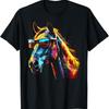 Pferd Kunstwerk Bunte Sonnenbrille Pferdemuster T-Shirt