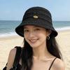 Shade fisherman hat women's summer new knitted straw hat seaside sun protection straw hat