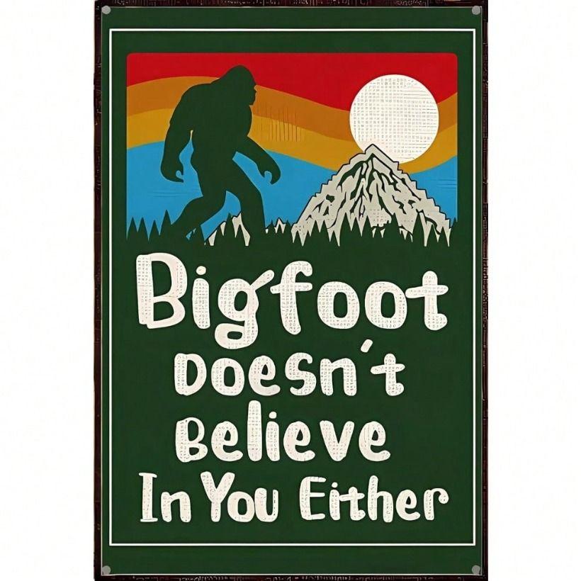 

Vintage Bigfoot Metal Sign Wall Decor 20x30cm Rusty Poster for Bar Garage Camping