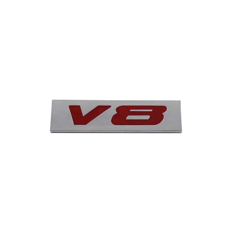 Premium V8 V 8 Car Engine Hood Fender Trunk Tail Rear Bonnet Nameplate Decal Emblem Badge Sticker for Universal
