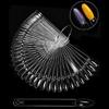 50 Pcs Clear Fan Shaped Nail Display Sticks Nail Art Accessories for Efficient Gel Polish Color Testing and Practice
