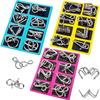 Metal Puzzle Mind Brain Teaser Magic Wire Rings Puzzles Game Disentanglement Iron Link Unlock IQ Test For Kids Educational Toys