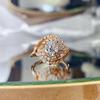 Honey Stew 2 Carat Oval Cut Moissanite Women's Ring in Silver and Gold with Diamond Accent - European American Style