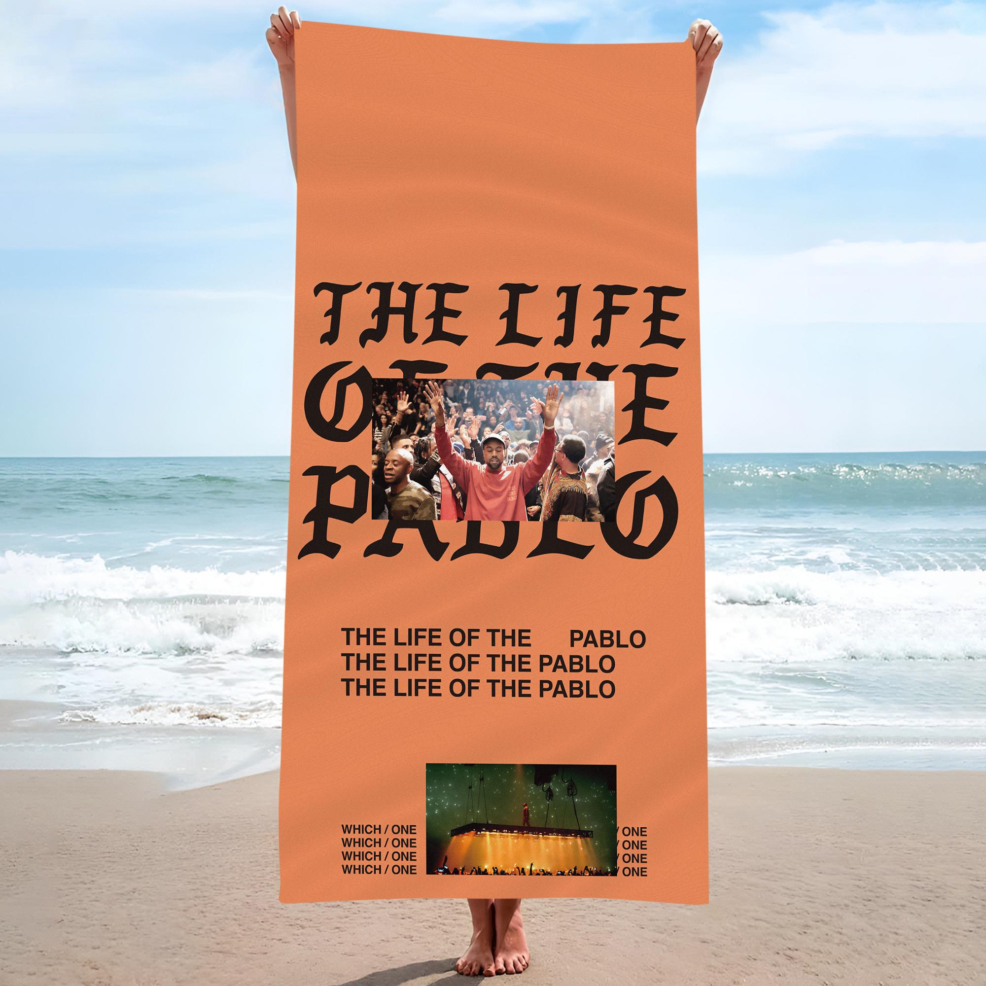 

75x150cm Ye Album My Beautiful Dark Twisted Fantasy Vintage Hip Hop Printed Towel Soft Microfiber Towel for Beach & Bathroom W30*H60(CM)