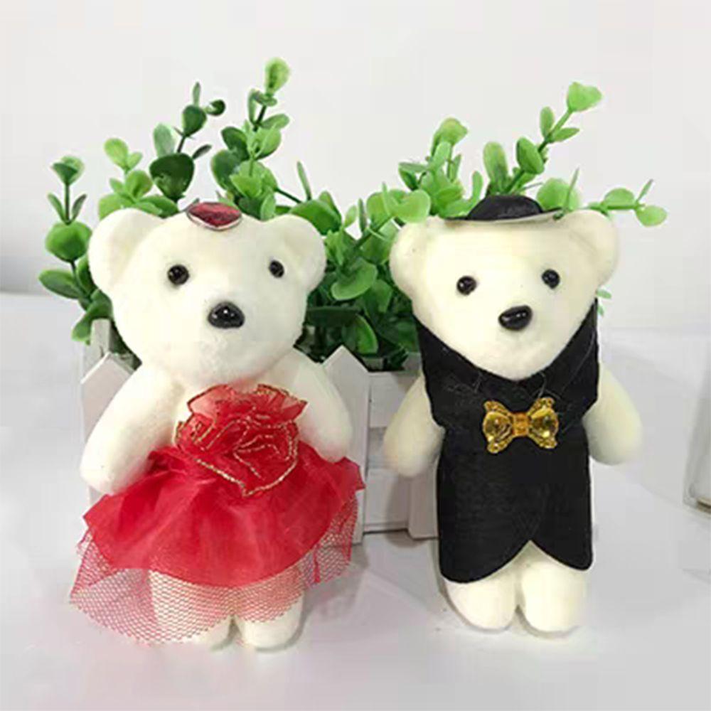 10pcs Couple Bear Mini Bear Flower Bouquet Foam Bear Cartoon Bouquet Doll Graduation Gifts
