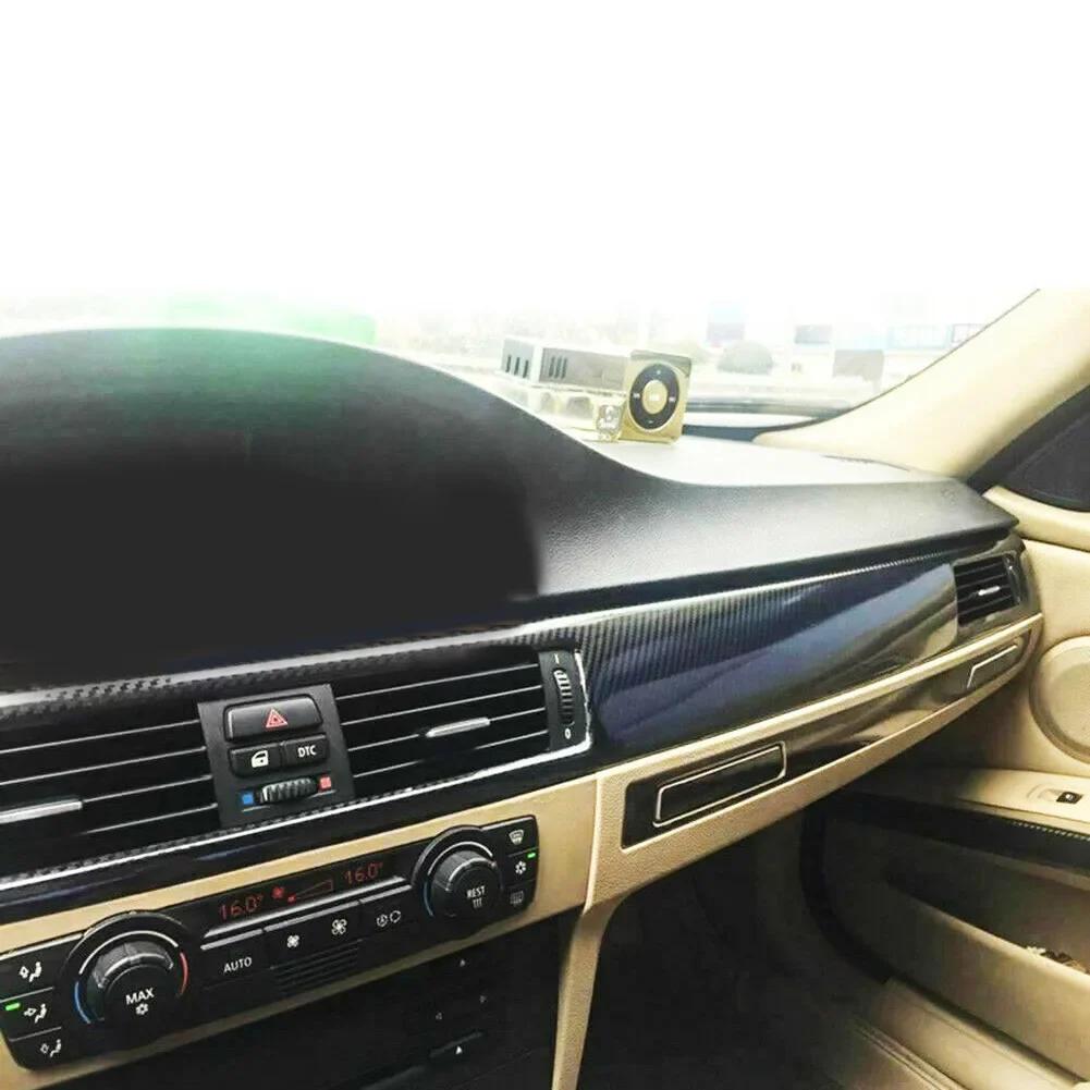 Car Interior Decal Trim 5D Carbon Fiber Trim Vinyl Sticker For BMW E90 E91 2005-2012 Wholesale