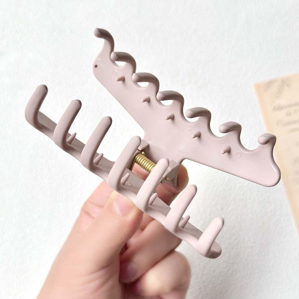 Square Elastic Plastic Hair Claw Safe Solid Color Shark Clip Fashion Silicone Shark Clip Women